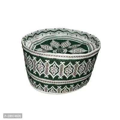 Genric Islamic BARKATI Crown Cap with Symmetric Design Cotton-thumb0