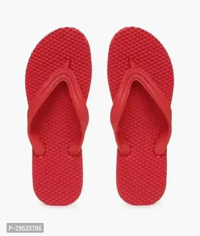 Stylish Red Rubber Slippers For Men-thumb0