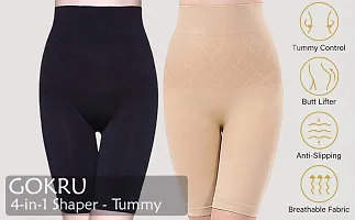 Stylish Cotton Blend Tummy And Thigh Shaper for Women-thumb1