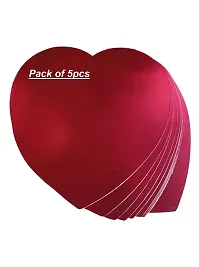 MDF Heart Shape Red Cake Board/Cake Base 10 Inch (Pack of 5)-thumb1