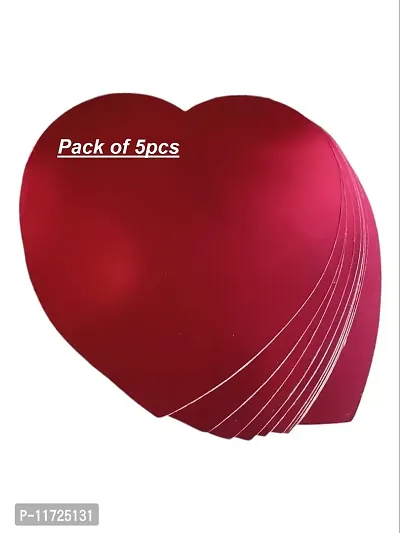 MDF Heart Shape Red Cake Board/Cake Base 10 Inch (Pack of 5)-thumb2