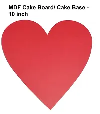 MDF Heart Shape Red Cake Board/Cake Base 10 Inch (Pack of 5)-thumb2