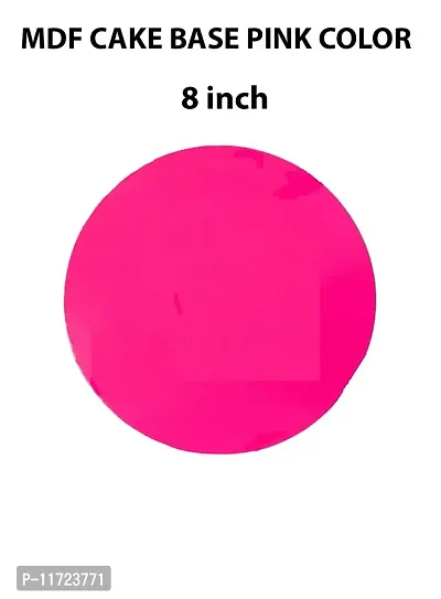 MDF Round Pink Cake Board/Cake Base 8 Inch (Pack of 5)-thumb5