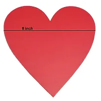 MDF Heart Shape Red Cake Board/Cake Base 8 Inch (Pack of 5)-thumb1