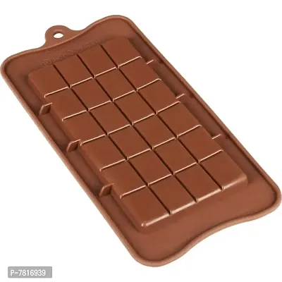 Big bar 24 Grid Silicone Chocolate Molds, of Types Break Apart Non-Stick Candy Protein and Energy Bar Mold Baking Tray-thumb0