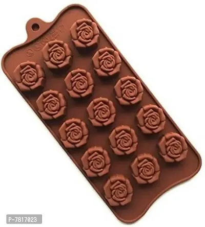 1 -Rose Shaped Chocolate Mold Silicon Mold, Candy Mold, Small Candy Molds, Rose Candy Mold, Baking Mold-thumb0