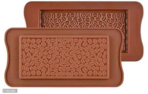 Chocolate Mould Coffee Beans Chocolate Bar Shape Silicone Mould-thumb0