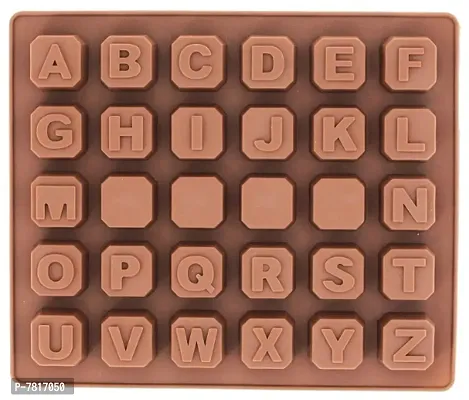Silicone English Alphabet Mould, Blocks Non-Stick Chocolate Moulds, Baking Mold, Handmade Wax Resin Moulds, DIY Cake Topper Gummy Sugarpaste Candy Wax Melts Decoration-thumb2