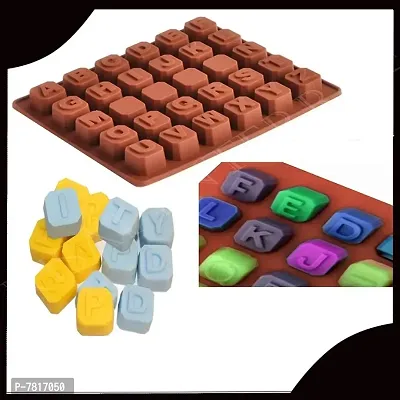 Silicone English Alphabet Mould, Blocks Non-Stick Chocolate Moulds, Baking Mold, Handmade Wax Resin Moulds, DIY Cake Topper Gummy Sugarpaste Candy Wax Melts Decoration-thumb3