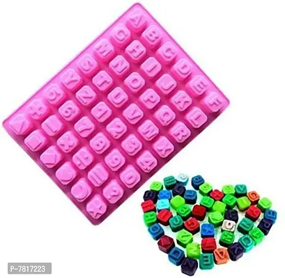 48 Cavity Silicone Alphabet Letter Number Math Sign Chocolate Candy Ice Cube Tray Mold Cake Decoration Bakeware Mould-thumb4