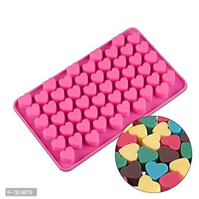 55 Cavity Heart Mold Heart Shape Silicone Molds Valentines Chocolate Candy Molds Baking Jelly Mold for Party Cake Decoration-thumb0