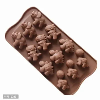 12 Cavity Silicone Dinosaur Chocolate Mold 3D Dinosaur Ice Cube Tray Mold Cookie Jelly Mould Candy Sugar Mold Cake Decoration-thumb0