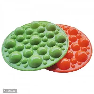 Silicone Multi Size Bubbles Chocolate, Jelly, Ice Candy Mould/Mold Cake Decorating Small Tiny Bubbles Sphere Shape Moul, Silicone 49 Cavity Bubble Shape Mould 9big, 8medium, 16 Small-thumb0