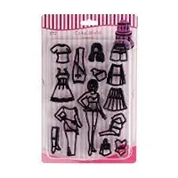 14PCS Fashion Clothes Cookie Cutter Plastic Fashion Girl Fondant Cutter Dress Skirt Sugarcraft Cake Mold Cake Decorating Tools-thumb1