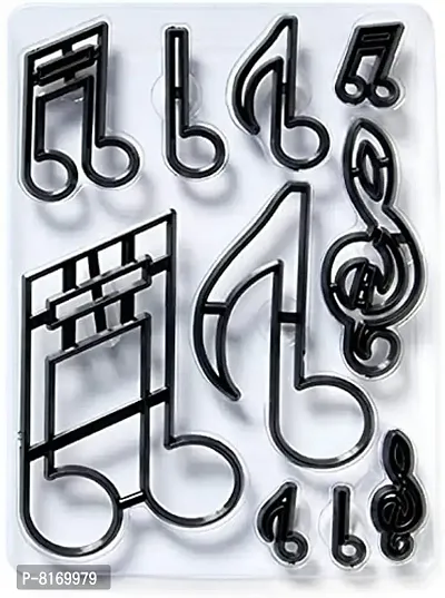 10Pcs/Set Music Note Silhouette Cookie Cutter Plastic Fondant Biscuit Cutter Sugarcraft Cake Decorating Tools