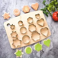 12 Pcs Cookie Cutter Set, Mini Stainless Steel Geometric Cookie Cutters Shapes Heart Star Circle/Round Flower Mould |Cookie Cutter Shapes-thumb3