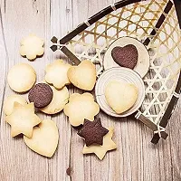 12 Pcs Cookie Cutter Set, Mini Stainless Steel Geometric Cookie Cutters Shapes Heart Star Circle/Round Flower Mould |Cookie Cutter Shapes-thumb4