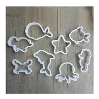 8 Pcs Cookie Cutter Set | Ocean Shape Cutter Set | See Animal Fondant Plunger Cutter | Biscuit Mold Fondant Muffin Cupcake Decoration-thumb4