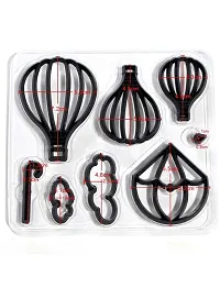 8Pcs/Set Hot Air Balloon Silhouette Cookie Cutter Plastic Fondant Biscuit Cutter Sugarcraft Cake Decorating Tools-thumb1