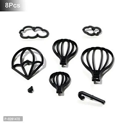 8Pcs/Set Hot Air Balloon Silhouette Cookie Cutter Plastic Fondant Biscuit Cutter Sugarcraft Cake Decorating Tools-thumb4