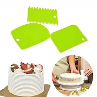 3pcs/Set Plastic Dough Bench Scraper Baking Tool Cake Scrapers Set for Icing-thumb2