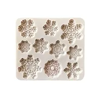 3D Snowflake Fondant Mold Christmas Snowflake Silicone Cake Candy Mold for Cake Cupcake Polymer Clay Crafting Project-thumb4