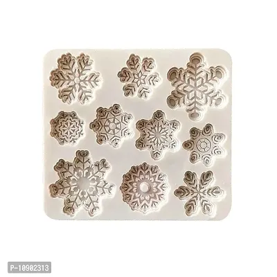 3D Snowflake Fondant Mold Christmas Snowflake Silicone Cake Candy Mold for Cake Cupcake Polymer Clay Crafting Project-thumb5