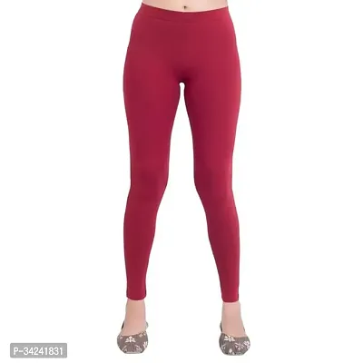 Stylish Polyester Solid Leggings For Women-thumb0