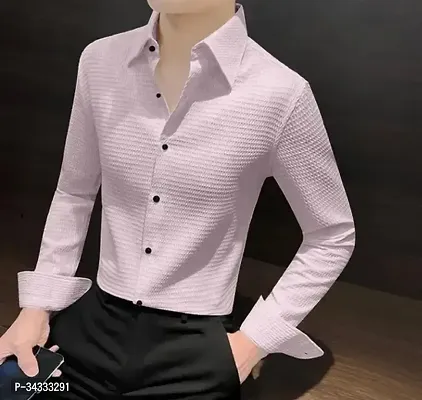 Stylish Pink Cotton Regular Fit Shirt For Men