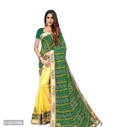 Beautiful Dola Silk Dyed Women Saree with Running Blouse-thumb0