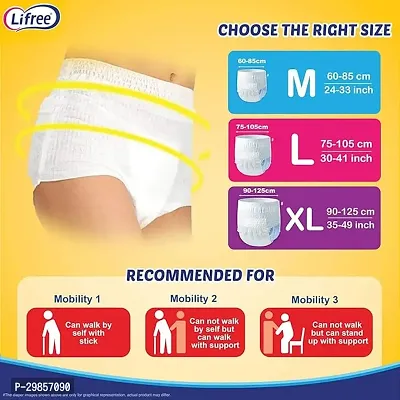 Lifree Extra Absorb Adult Diaper Pants Unisex, Large (L), 10 Pieces-thumb5