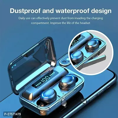 Stylish Blue In-ear Bluetooth Wireless Headphones With Microphone