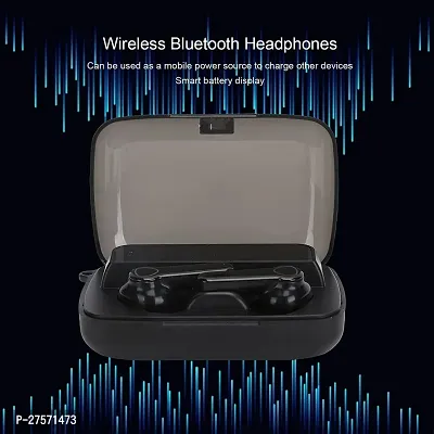 Stylish Black In-ear Bluetooth Wireless Headphones With Microphone-thumb0