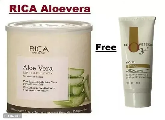 Rica Aloe Vera Liposoluble Body Wax 800Ml Rica Aloe Vera Wax With Professional O3 With Gold Scrub O3 Scrub-thumb0