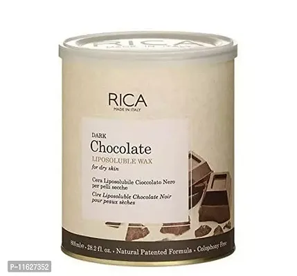 Rica Dark Chocolate Liposoluble Wax For Dry Skin, 800Ml