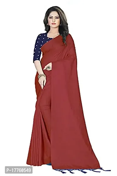 Sardar creation Women's Silk Saree With Unstitched Blouse Pices(Sardar creation103-Maroon)