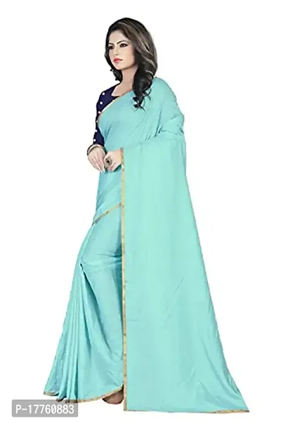 Sardar creation Women's Silk Saree With Unstitched Blouse Pices(Sardar creation102-Sky Blue)-thumb2