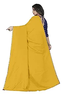 Sardar creation Women's Silk Saree With Unstitched Blouse Pices(Sardar creation102-Yellow)-thumb2