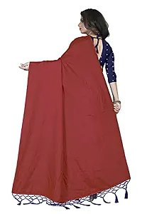 Sardar creation Women's Silk Saree With Unstitched Blouse Pices(Sardar creation103-Maroon)-thumb2