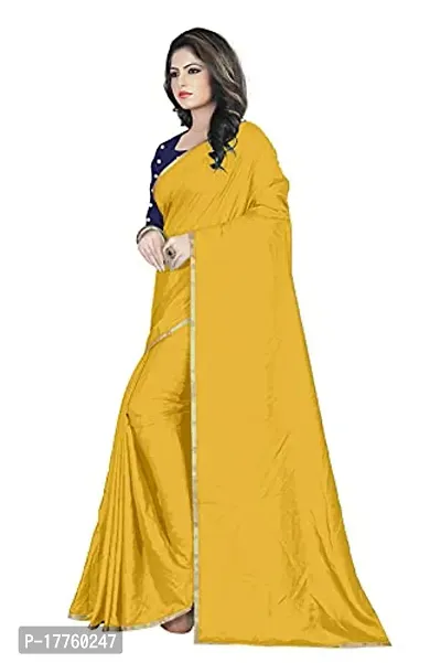 Sardar creation Women's Silk Saree With Unstitched Blouse Pices(Sardar creation102-Yellow)-thumb2