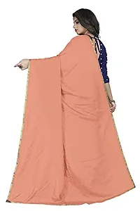 Sardar creation Women's Silk Saree With Unstitched Blouse Pices(Sardar creation102-Orange)-thumb2