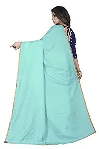 Sardar creation Women's Silk Saree With Unstitched Blouse Pices(Sardar creation102-Sky Blue)-thumb2