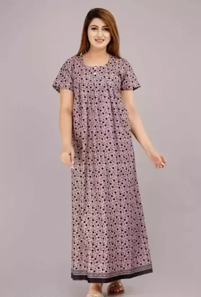 Cotton Printed Night Gowns For Women