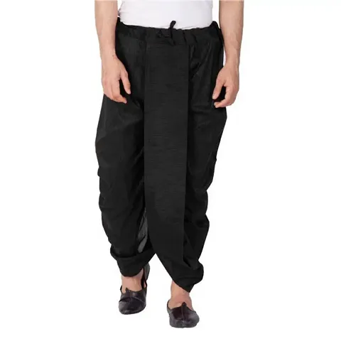 FANZI Silk Plain Dhoti for Men