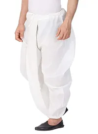 FANZI White Cotton Dhoti for Men-thumb1