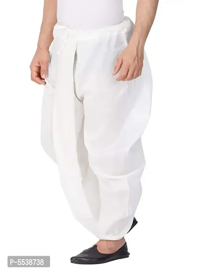 FANZI White Cotton Dhoti for Men-thumb2