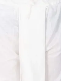 FANZI White Cotton Dhoti for Men-thumb2