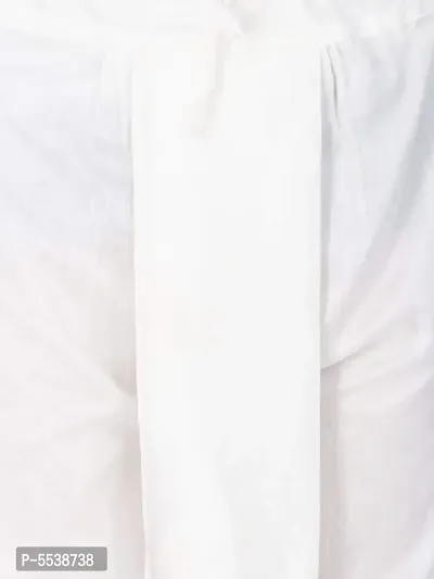 FANZI White Cotton Dhoti for Men-thumb3