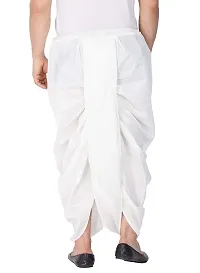 FANZI White Cotton Dhoti for Men-thumb3