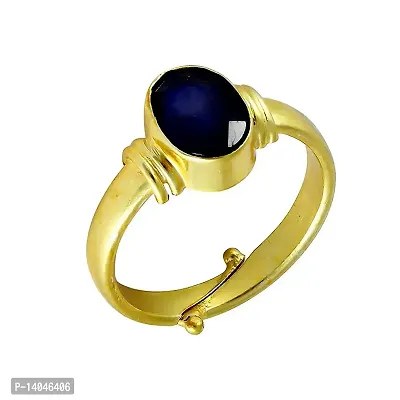 7.25 Ratti Blue Sapphire Ring for Men Women-thumb0